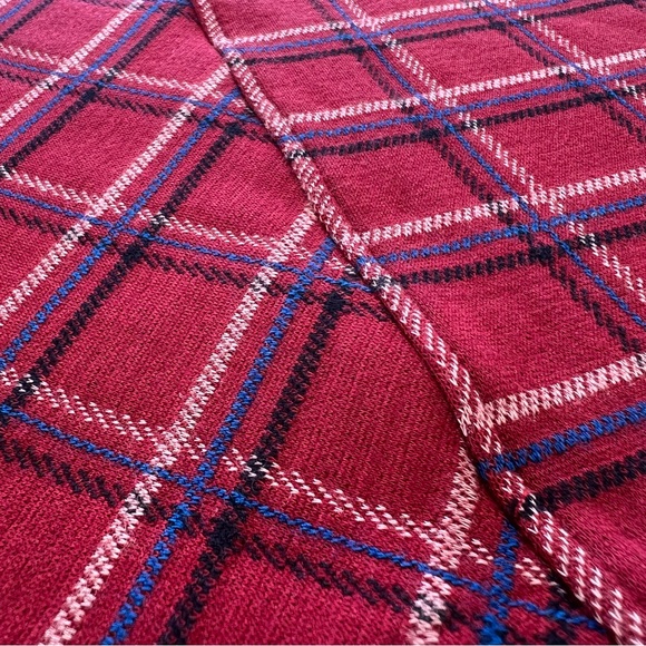 J. Jill Ponte Mini Skirt Red Plaid Small S - Picture 4 of 17